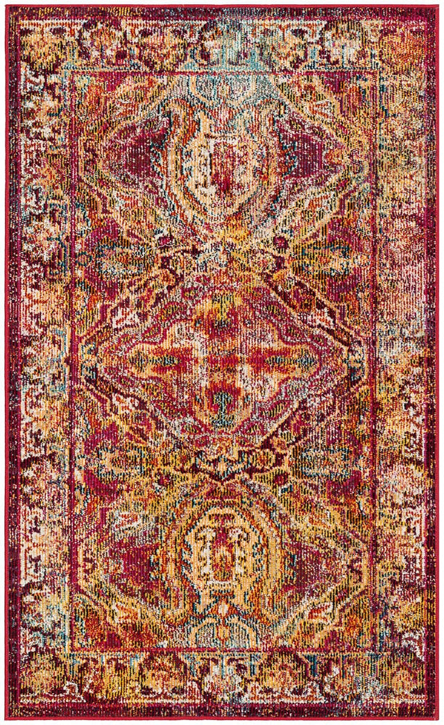 Safavieh Crystal Crs516B Fuchsia / Light Blue Rugs - Safavieh - crs516b - 3