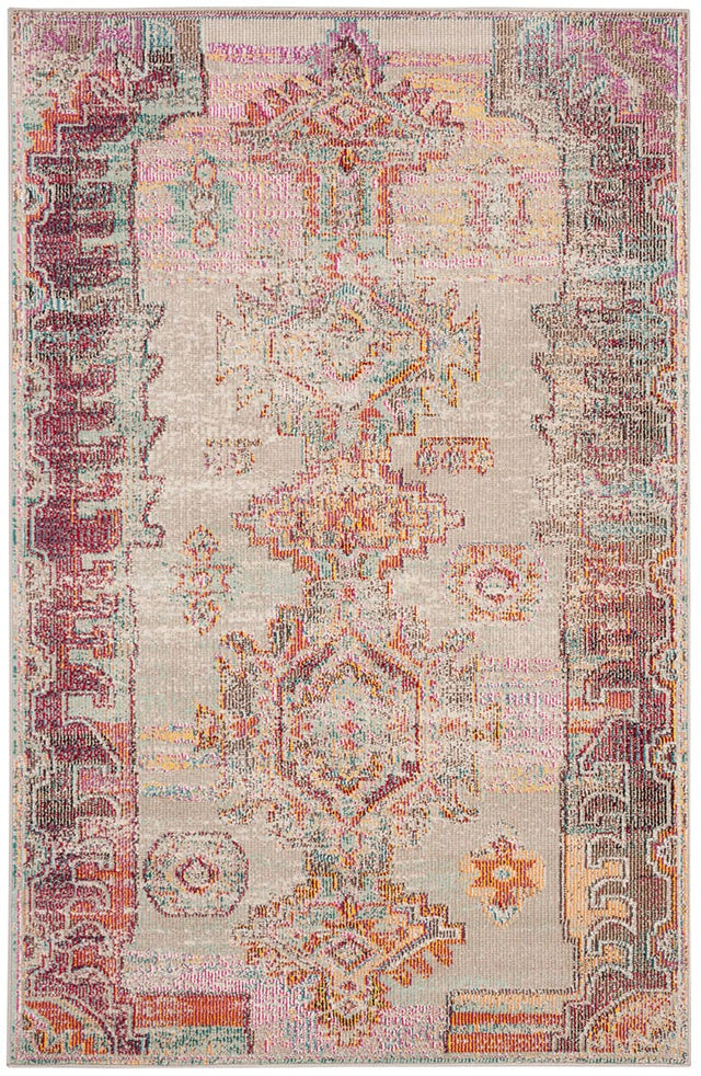 Safavieh Crystal Crs517P Light Grey / Purple Rugs - Safavieh - crs517p - 3