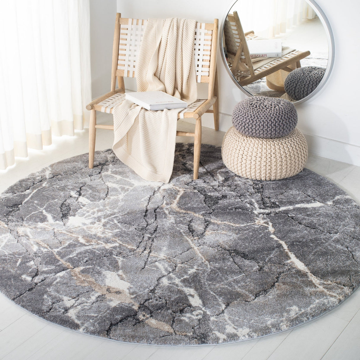 Safavieh Cyrus Shag Cyr114G Grey/Beige Rugs - Safavieh - cyr114g - 29