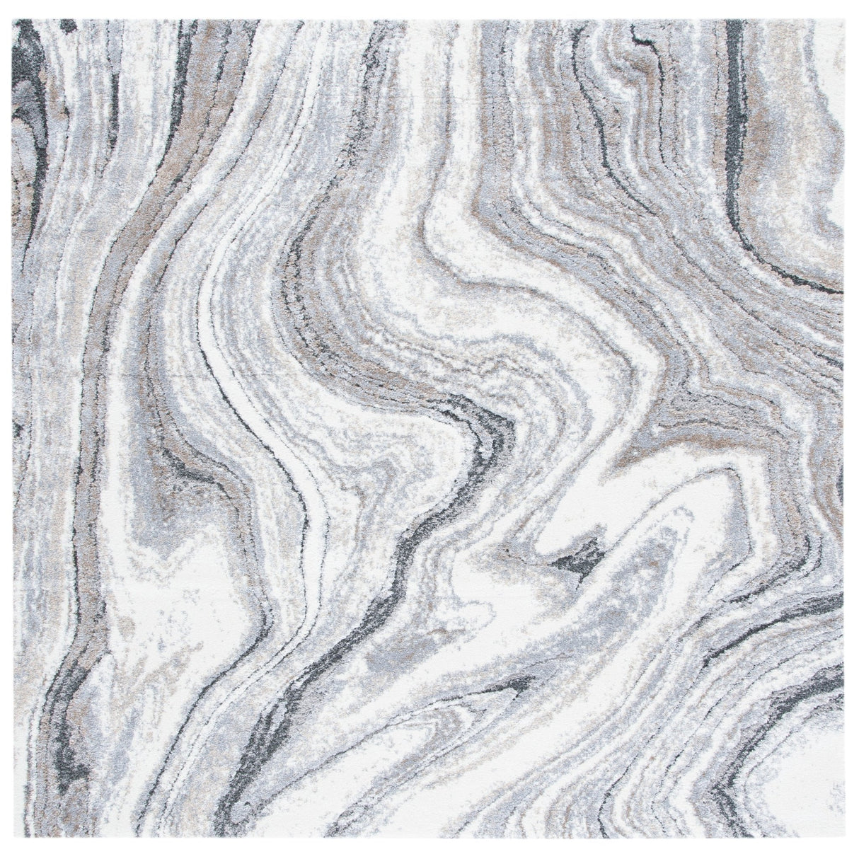 Safavieh Cyrus Shag Cyr120G Grey/Beige Rug - Safavieh - cyr120g - 7sq