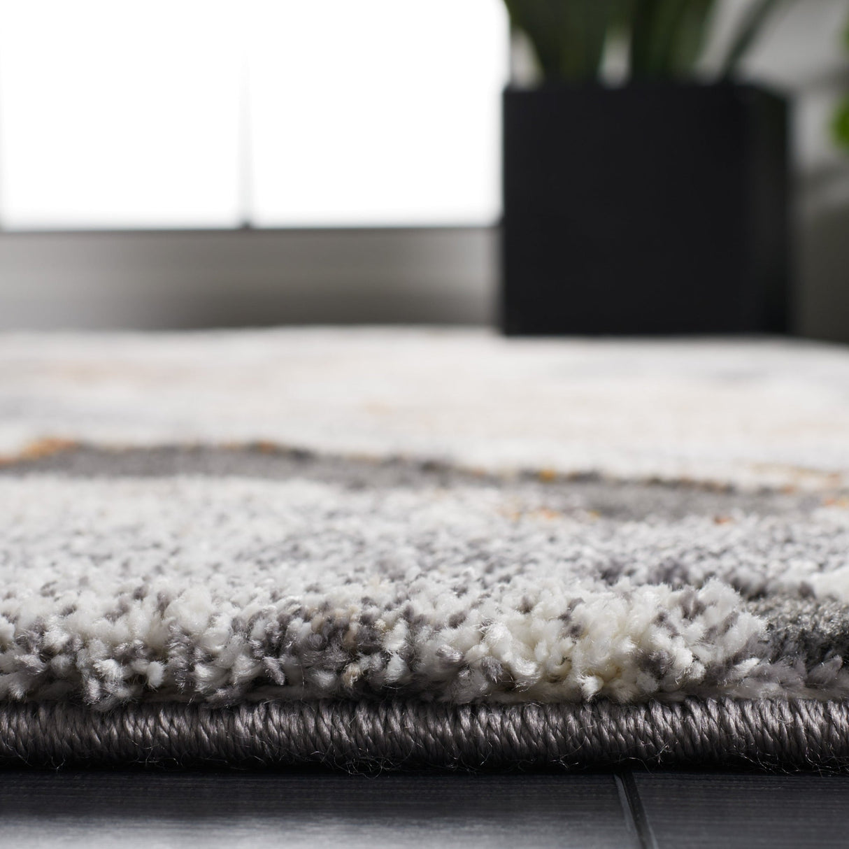 Safavieh Cyrus Shag Cyr121H Dark Grey/Orange Rug - Safavieh - cyr121h - 7r