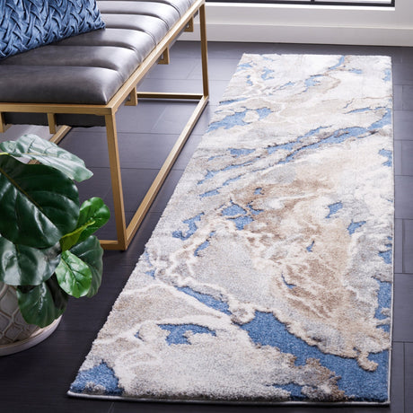 Safavieh Cyrus Shag Cyr121M Blue/Beige Rug - Safavieh - cyr121m - 7r