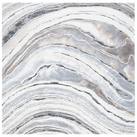 Safavieh Cyrus Shag Cyr124A Ivory/Grey Rug - Safavieh - cyr124a - 7sq