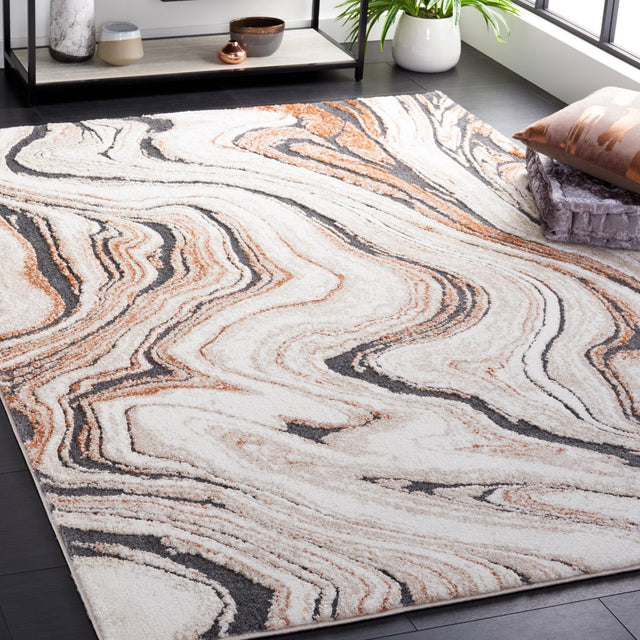 Safavieh Cyrus Shag Cyr136A Beige/Rust Rug - Safavieh - cyr136a - 3