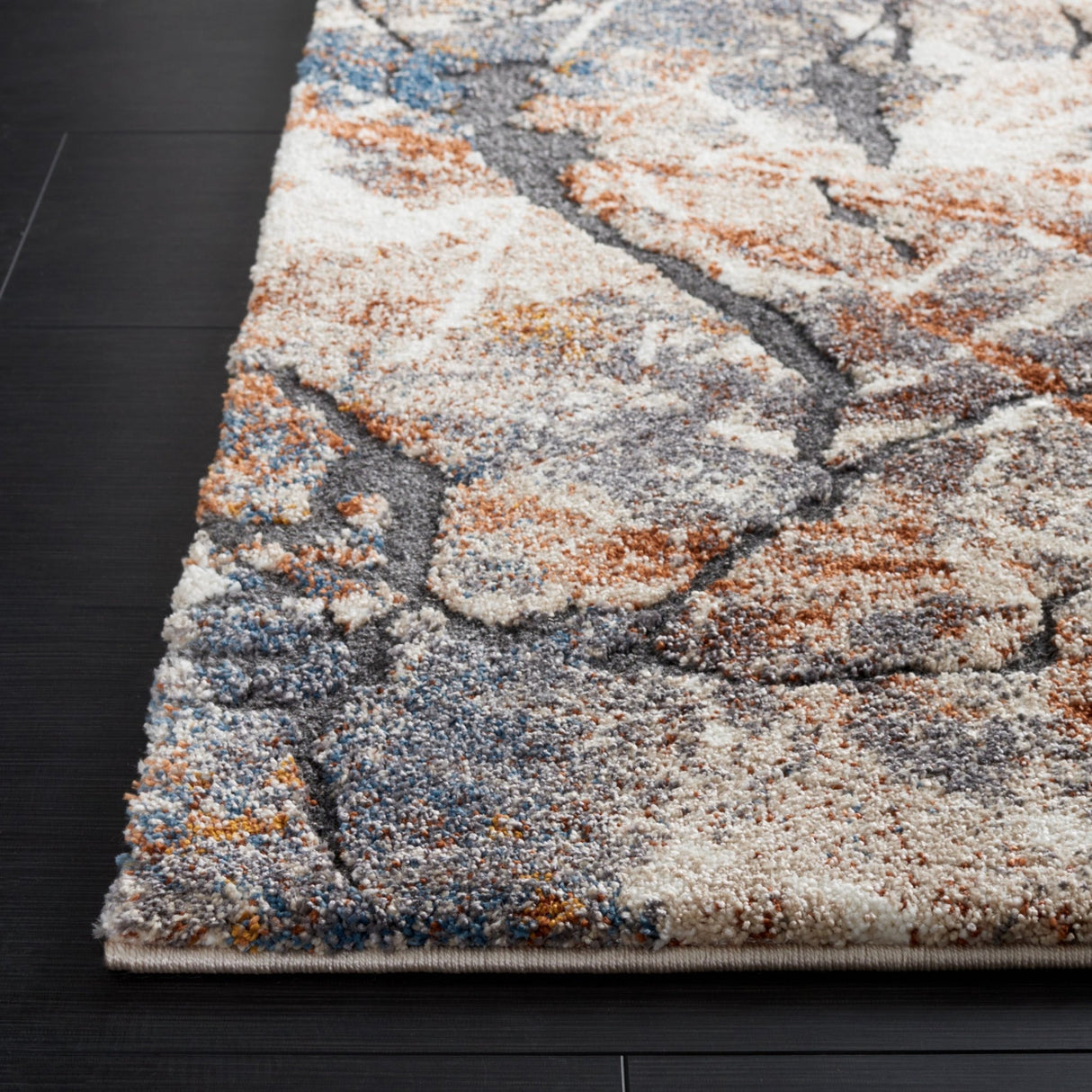 Safavieh Cyrus Shag Cyr140F Grey/Rust Rug - Safavieh - cyr140f - 3