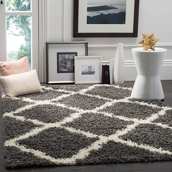 Safavieh Dallas Shag Sgd257A Dark Grey/Ivory Rug - Safavieh - sgd257a - 3