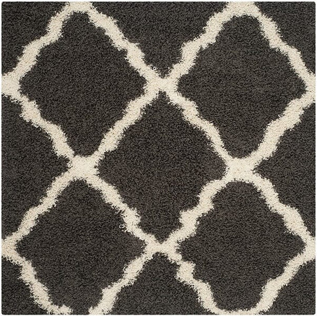 Safavieh Dallas Shag Sgd257A Dark Grey/Ivory Rug - Safavieh - sgd257a - 4sq