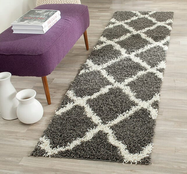 Safavieh Dallas Shag Sgd257A Dark Grey/Ivory Rug - Safavieh - sgd257a - 4sq