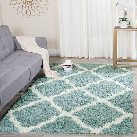 Safavieh Dallas Shag Sgd257C Light Blue / Ivory Rugs - Safavieh - sgd257c - 3