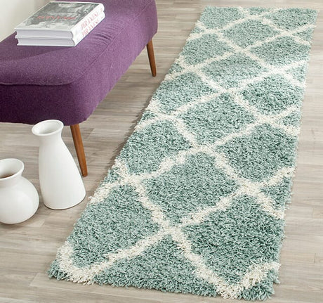 Safavieh Dallas Shag Sgd257C Light Blue / Ivory Rugs - Safavieh - sgd257c - 6sq