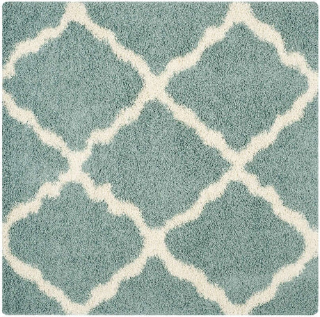 Safavieh Dallas Shag Sgd257C Light Blue / Ivory Rugs - Safavieh - sgd257c - 8sq