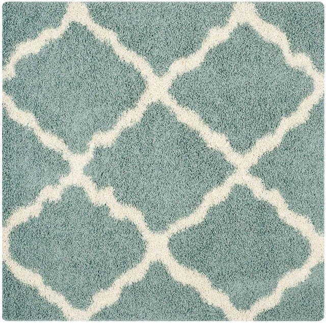 Safavieh Dallas Shag Sgd257C Light Blue / Ivory Rugs - Safavieh - sgd257c - 8sq