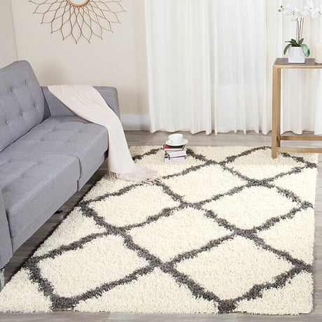 Safavieh Dallas Shag Sgd257H Ivory/Dark Grey Rug - Safavieh - sgd257h - 3