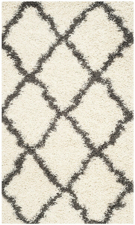 Safavieh Dallas Shag Sgd257H Ivory/Dark Grey Rug - Safavieh - sgd257h - 4r