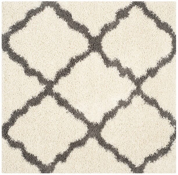 Safavieh Dallas Shag Sgd257H Ivory/Dark Grey Rug - Safavieh - sgd257h - 4sq