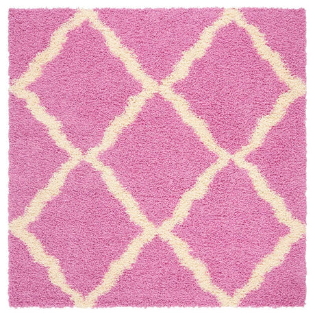 Safavieh Dallas Shag Sgd257I Pink / Ivory Rugs - Safavieh - sgd257i - 6sq