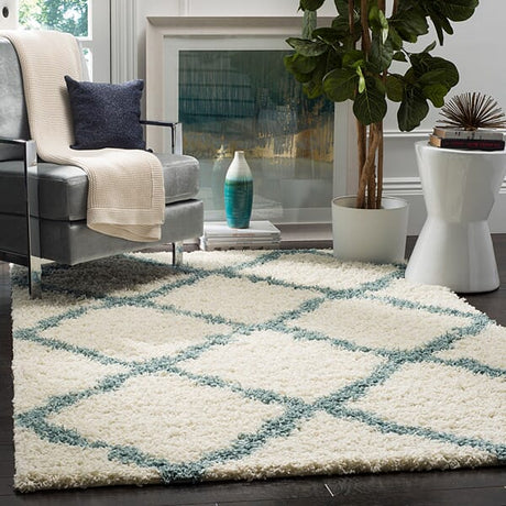 Safavieh Dallas Shag Sgd257J Ivory/Light Blue Rug - Safavieh - sgd257j - 3