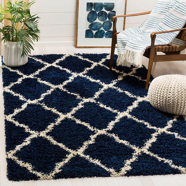 Safavieh Dallas Shag Sgd257N Navy/Ivory Rug - Safavieh - sgd257n - 3