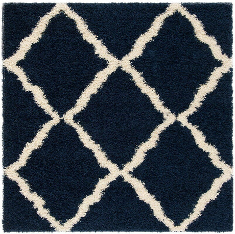 Safavieh Dallas Shag Sgd257N Navy/Ivory Rug - Safavieh - sgd257n - 4sq