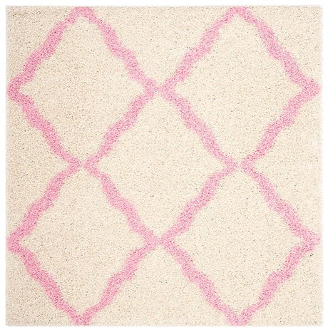 Safavieh Dallas Shag Sgd257P Ivory/Light Pink Rug - Safavieh - sgd257p - 6sq