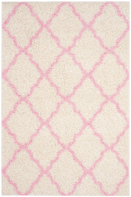 Safavieh Dallas Shag Sgd257P Ivory/Light Pink Rug - Safavieh - sgd257p - 6sq