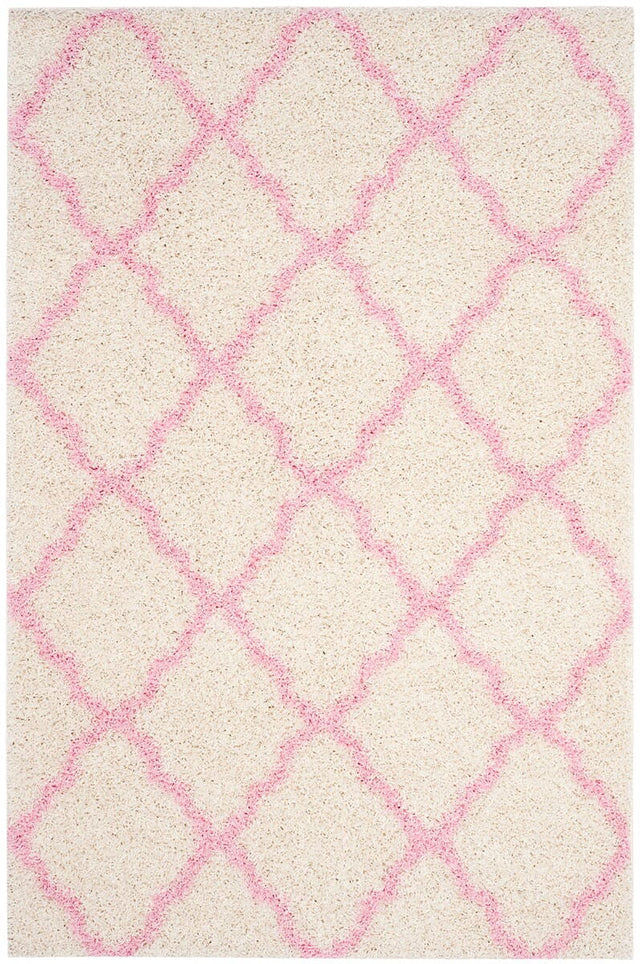 Safavieh Dallas Shag Sgd257P Ivory/Light Pink Rug - Safavieh - sgd257p - 6sq