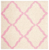Safavieh Dallas Shag Sgd257P Ivory/Light Pink Rug - Safavieh - sgd257p - 6sq