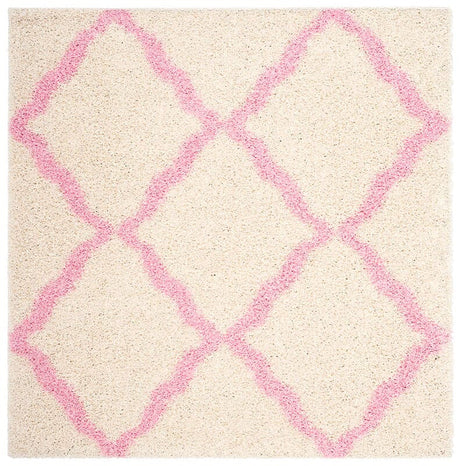 Safavieh Dallas Shag Sgd257P Ivory/Light Pink Rug - Safavieh - sgd257p - 6sq