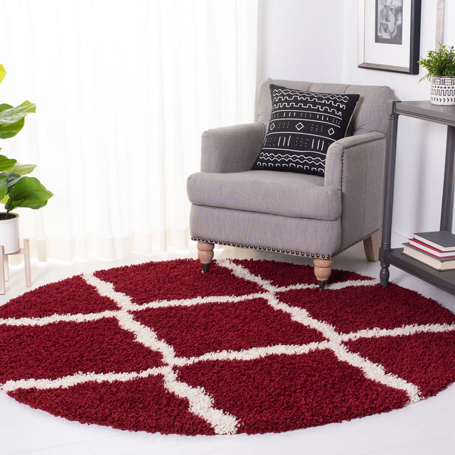 Safavieh Dallas Shag Sgd257Q Red/Ivory Rugs - Safavieh - sgd257q - 3