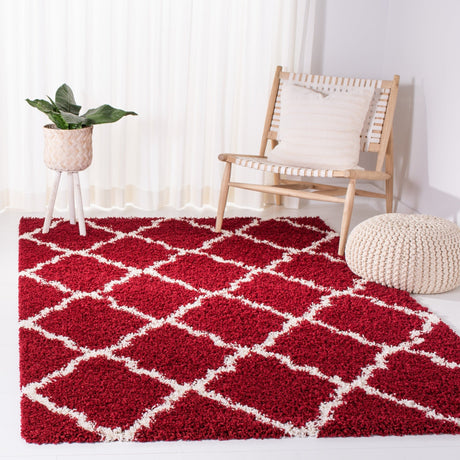 Safavieh Dallas Shag Sgd257Q Red/Ivory Rugs - Safavieh - sgd257q - 3