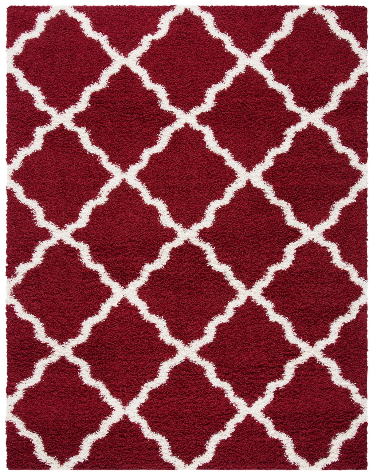Safavieh Dallas Shag Sgd257Q Red/Ivory Rugs - Safavieh - sgd257q - 6r