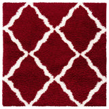 Safavieh Dallas Shag Sgd257Q Red/Ivory Rugs - Safavieh - sgd257q - 6sq
