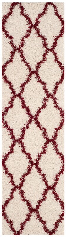 Safavieh Dallas Shag Sgd257R Ivory/Red Rug - Safavieh - sgd257r - 24