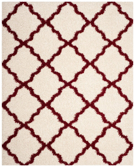 Safavieh Dallas Shag Sgd257R Ivory/Red Rug - Safavieh - sgd257r - 4sq