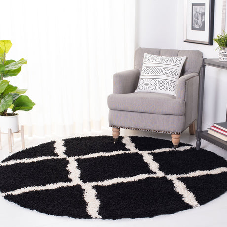 Safavieh Dallas Shag Sgd257Z Black/Ivory Rugs - Safavieh - sgd257z - 6r