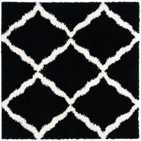 Safavieh Dallas Shag Sgd257Z Black/Ivory Rugs - Safavieh - sgd257z - 6sq