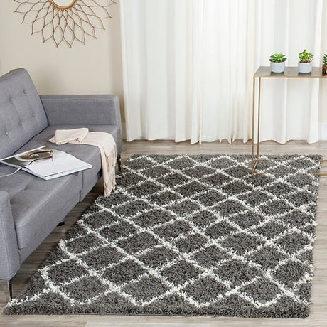 Safavieh Dallas Shag Sgd258A Dark Grey / Ivory Rugs - Safavieh - sgd258a - 3