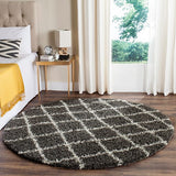 Safavieh Dallas Shag Sgd258A Dark Grey / Ivory Rugs - Safavieh - sgd258a - 6sq