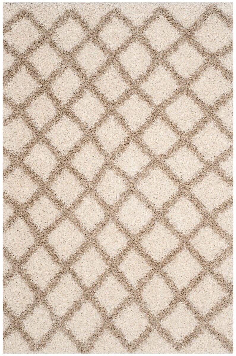 Safavieh Dallas Shag Sgd258B Ivory / Beige Rugs - Safavieh - sgd258b - 6r