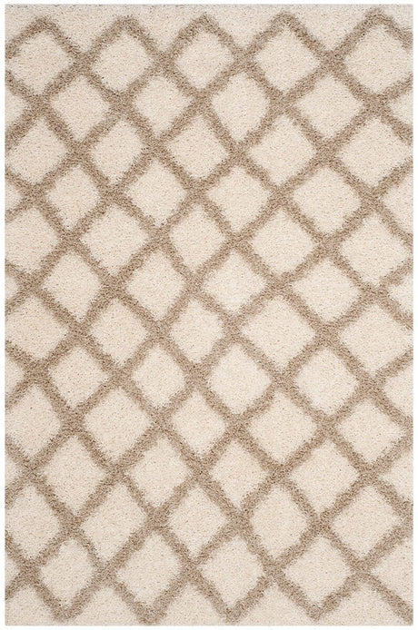 Safavieh Dallas Shag Sgd258B Ivory / Beige Rugs - Safavieh - sgd258b - 6r