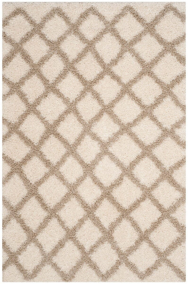 Safavieh Dallas Shag Sgd258B Ivory / Beige Rugs - Safavieh - sgd258b - 6r