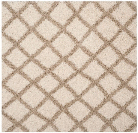 Safavieh Dallas Shag Sgd258B Ivory / Beige Rugs - Safavieh - sgd258b - 8sq