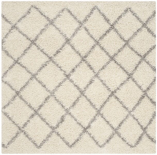 Safavieh Dallas Shag Sgd258F Ivory / Grey Rugs - Safavieh - sgd258f - 6sq