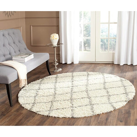 Safavieh Dallas Shag Sgd258F Ivory / Grey Rugs - Safavieh - sgd258f - 6sq