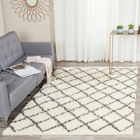 Safavieh Dallas Shag Sgd258H Ivory / Dark Green Rugs - Safavieh - sgd258h - 3