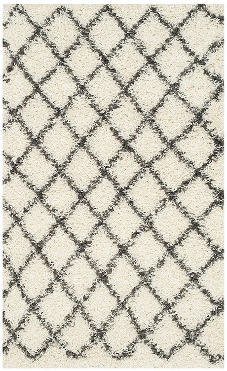 Safavieh Dallas Shag Sgd258H Ivory / Dark Green Rugs - Safavieh - sgd258h - 6r