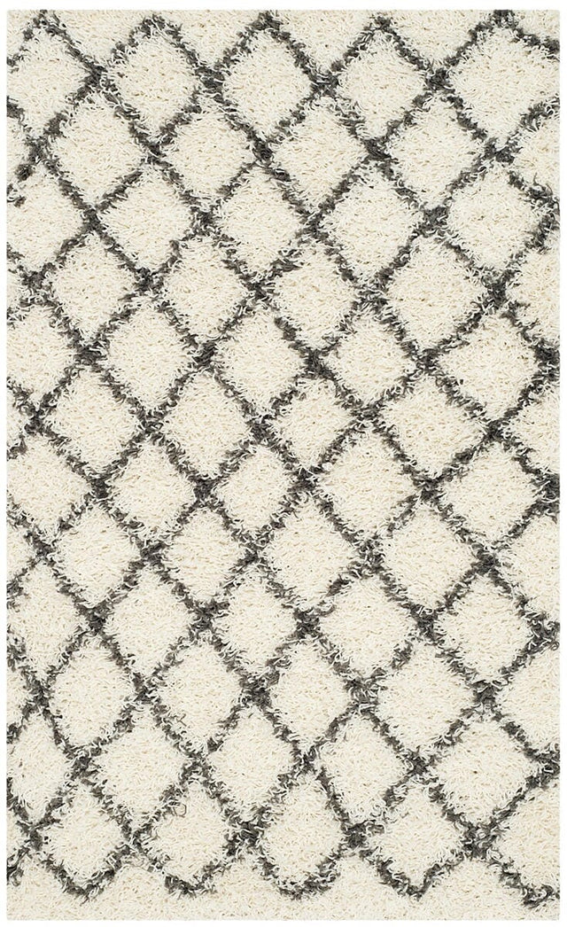 Safavieh Dallas Shag Sgd258H Ivory / Dark Green Rugs - Safavieh - sgd258h - 6r