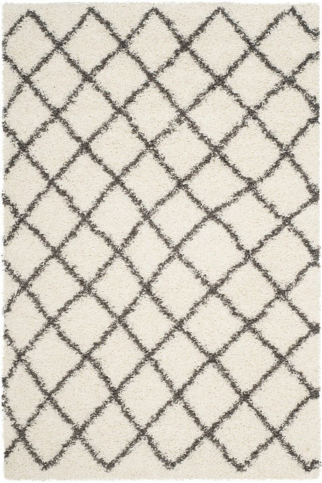 Safavieh Dallas Shag Sgd258H Ivory / Dark Green Rugs - Safavieh - sgd258h - 6sq