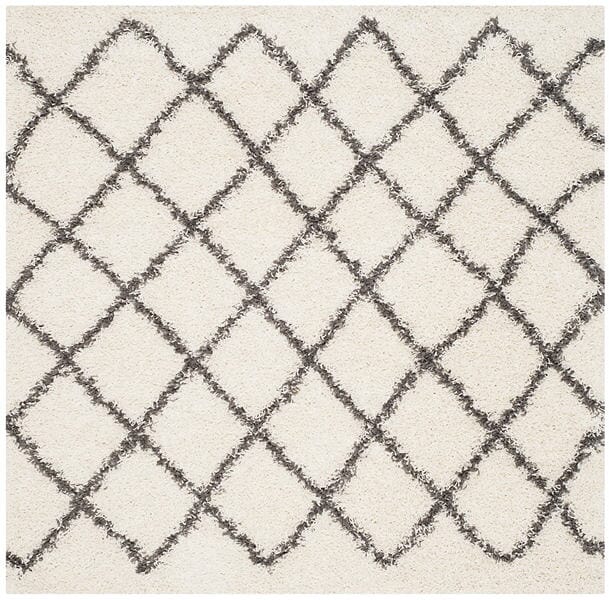 Safavieh Dallas Shag Sgd258H Ivory / Dark Green Rugs - Safavieh - sgd258h - 6sq