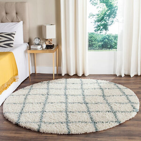 Safavieh Dallas Shag Sgd258J Ivory / Seafoam Rugs - Safavieh - sgd258j - 6sq